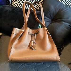 Jessica Simpson ladies XL brown purse with tassel